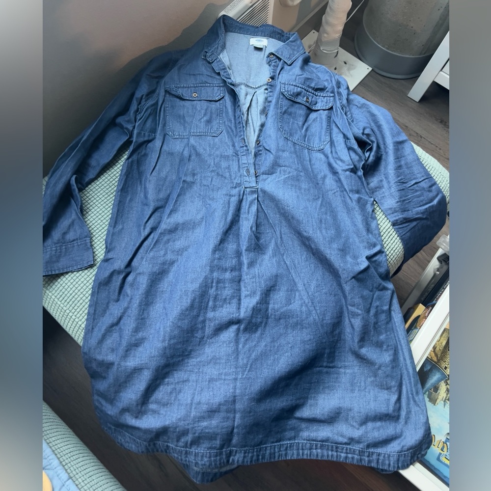 Old Navy Jean Dress with Long Sleeves